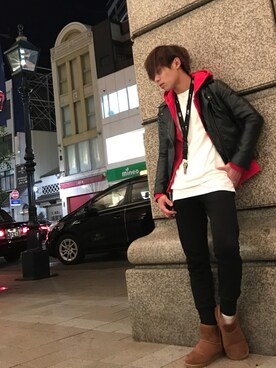 「NIKE（ナイキ）のアイテム（ネックレス）」を使った、こうたさん（メンズ・162cm）の冬コーディネート