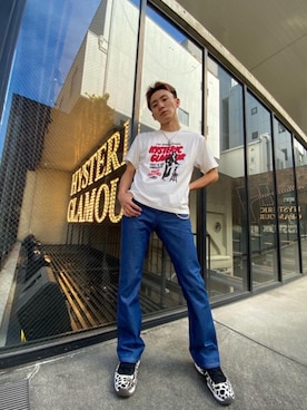 「HYSTERIC GLAMOUR（ヒステリックグラマー）のWOMAN ON SKULL PICKウォレットチェーン（ウォレットチェーン）」を使った、atさん（メンズ・178cm）の夏コーディネート