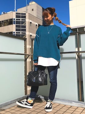 「Happy Socks（ハッピーソックス）のアイテム」を使った、Chihiro.さん（レディース・160cm）の秋コーディネート