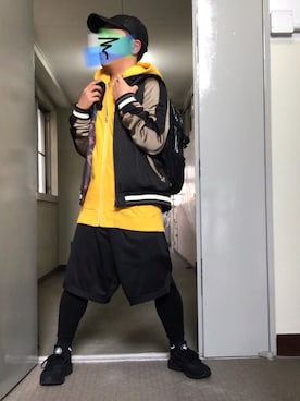 「NIKE（ナイキ）のアイテム（レギンス/スパッツ）」を使った、むっくさん（メンズ・159cm）の春コーディネート