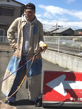 「Dickies（ディッキーズ）のアイテム（キャップ）」を使った、TinyRoomSewingさん（メンズ・172cm）の春コーディネート