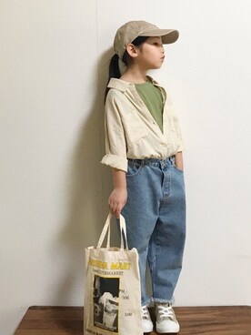 「アイテム（バッグ）」を使った、hanamenさん（キッズ・110cm）の夏コーディネート