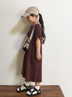 「アイテム（ワンピース/ドレス）」を使った、hanamenさん（キッズ・110cm）の夏コーディネート