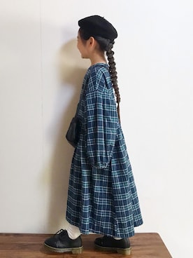 「アイテム（バッグ）」を使った、hanamenさん（キッズ・110cm）の秋コーディネート