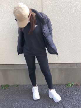 「NIKE（ナイキ）のアイテム（スウェット）」を使った、yumiichi0601さん（レディース・147cm）の冬コーディネート
