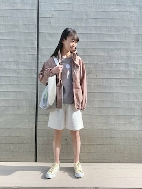 「こども ビームス（コドモビームス）のアイテム（バッグ）」を使った、こども ビームスさん（キッズ・149cm）の春コーディネート