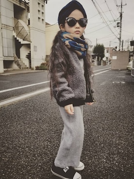 「アイテム（アクセサリー）」を使った、L×Mさん（キッズ・110cm）の冬コーディネート