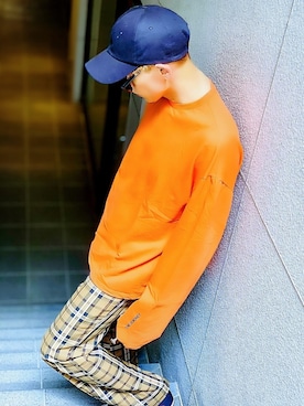 「CASPER JOHN（キャスパージョン）のアイテム（キャップ）」を使った、TETUさん（メンズ・174cm）の夏コーディネート
