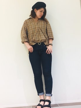 「AMERICAN HOLIC（アメリカンホリック）のアイテム（イヤリング）」を使った、Misato.Sさん（レディース・163cm）の夏コーディネート