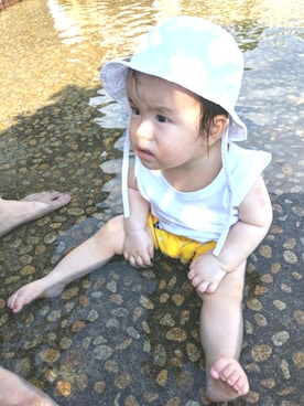 「アイテム（水着）」を使った、HIBIさん（キッズ・70cm）の夏コーディネート