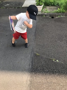 「NIKE（ナイキ）のアイテム（サンダル）」を使った、Ｒiiiiit☁︎さん（キッズ・100cm）の夏コーディネート