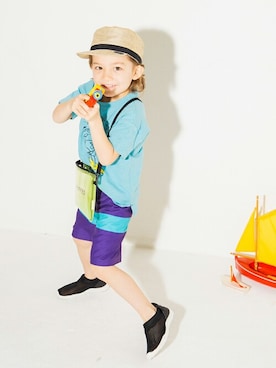 「アイテム（ビーチサンダル）」を使った、BRANSHESさん（キッズ・107cm）の夏コーディネート
