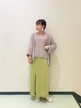 「KBF（ケイビーエフ）のアイテム（イヤリング）」を使った、ogaさん（レディース・147cm）の春コーディネート