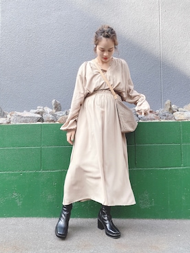 「fifth（フィフス）のアイテム（ワンピース/ドレス）」を使った、fumiさん（レディース・151cm）の冬コーディネート