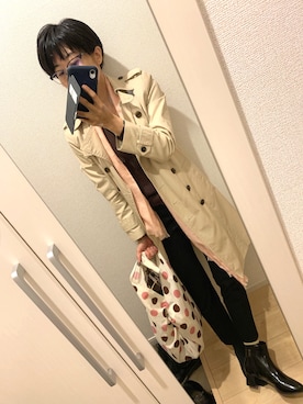 「アイテム（レインシューズ）」を使った、A(￣▽￣)Aさん（レディース・154cm）の夏コーディネート