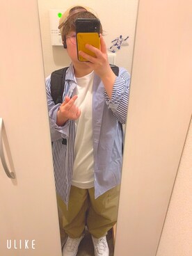 「アイテム（シャツ/ブラウス）」を使った、taaaboさん（メンズ・146cm）の春コーディネート
