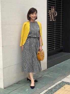 「ENFOLD（エンフォルド）のアイテム（ワンピース）」を使った、la gracieuxさん（レディース・165cm）の夏コーディネート