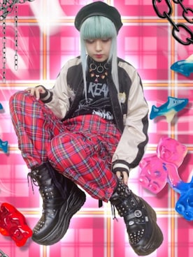 「アイテム（帽子）」を使った、バキさん（レディース・161cm・100代）の秋コーディネート