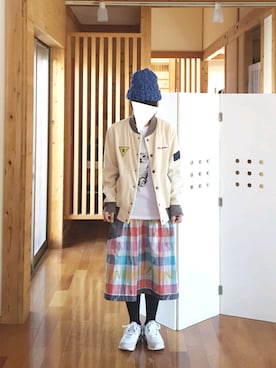 「FRAPBOIS（フラボア）のアイテム（ブルゾン）」を使った、yoshiさん（レディース・158cm）の冬コーディネート