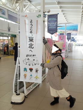 「FRAPBOIS（フラボア）のアイテム（ステンカラーコート）」を使った、yoshiさん（レディース・158cm）の冬コーディネート