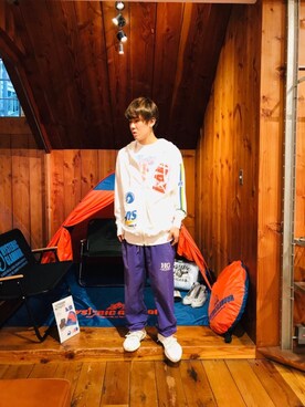 「HYSTERIC GLAMOUR（ヒステリックグラマー）のTRIANGLE FRAME Tシャツ（Tシャツ/カットソー）」を使った、hyshmt04さん（メンズ・180cm）の夏コーディネート