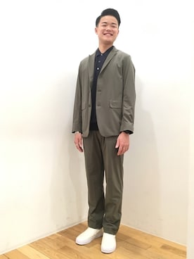 「DESCENTE（デサント）のアイテム」を使った、Bshop横浜店さん（メンズ・171cm）の夏コーディネート