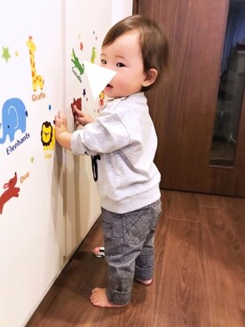 「アイテム（ラッピングキット）」を使った、なな✿こうさん（キッズ・70cm）の秋コーディネート