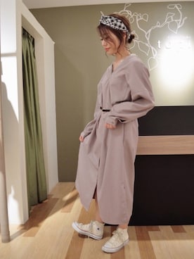 「Green　Parks（グリーンパークス）のアイテム（ヘアアクセサリー）」を使った、gocciさん（レディース・160cm）の冬コーディネート