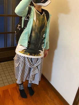 「アイテム（パック/フェイスマスク）」を使った、🐸🐸たつきてぃー🧸さん（レディース・161cm・30代）の春コーディネート