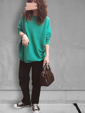 「クルクルヘアー」｜M★★★さん（レディース・156cm）の春コーディネート
