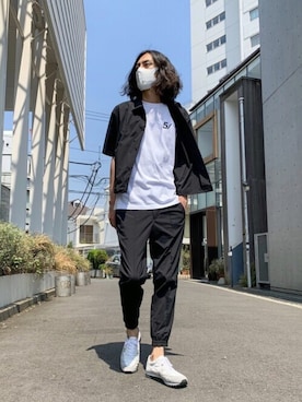 「5351 POUR LES HOMMES（ゴーサンゴーイチプールオム）のアイテム（パンツ）」を使った、Watanabeさん（メンズ・190cm）の秋コーディネート