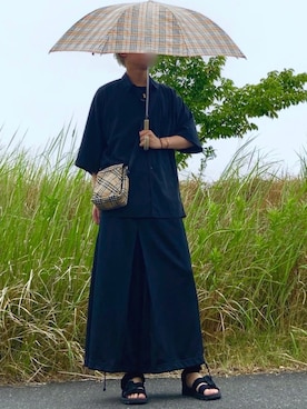 「アイテム（長傘）」を使った、Burberry   Friendさん（メンズ・182cm）の夏コーディネート