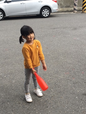 「アイテム（ジャージ）」を使った、shirleyerさん（キッズ・100cm）の冬コーディネート