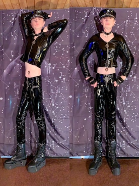 「KillstarのForce Field Hat（ハット、ブラック系）」を使った、BlackMichi666さん（メンズ・188cm）の春コーディネート
