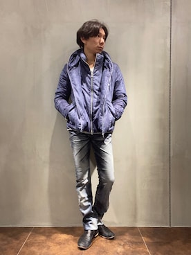 「アイテム（ブルゾン）」を使った、zakiさん（メンズ・174cm・40代）の冬コーディネート