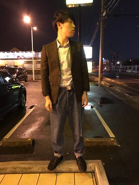 「アイテム（バレエシューズ）」を使った、コタローさん（メンズ・165cm・20代）の春コーディネート
