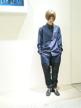 「FRAPBOIS（フラボア）のアイテム（シャツ/ブラウス）」を使った、zumeさん（レディース・160cm）の冬コーディネート