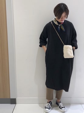 「アイテム（ワンピース）」を使った、yoshimeさん（レディース・158cm）の秋コーディネート