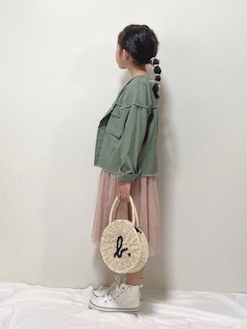 「アイテム（音楽/本・雑誌）」を使った、hinacoccoさん（キッズ・120cm）の春コーディネート