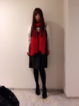 「アイテム（シャンプー）」を使った、鈴木聖奈さん（レディース・157cm）の冬コーディネート
