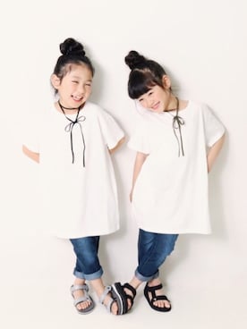 「devirock（デビロック）のアイテム（パンツ）」を使った、devirockさん（キッズ・110cm）の春コーディネート