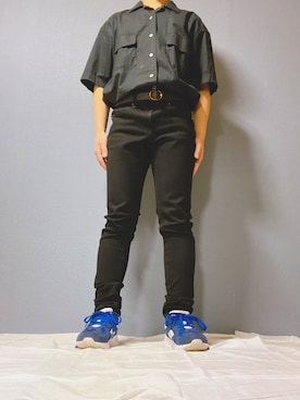 「アイテム（シャツ/ブラウス）」を使った、堀ゴメShoさん（メンズ・146cm）の秋コーディネート