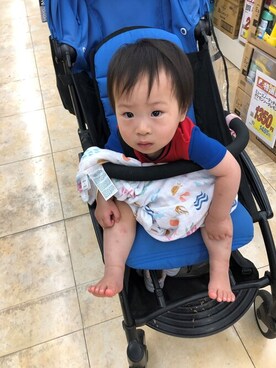 「アイテム（おくるみ）」を使った、adenandanaisさん（キッズ・80cm）の秋コーディネート