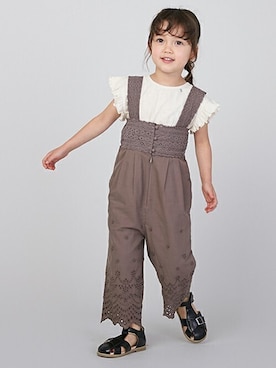 「アイテム（つなぎ/オールインワン）」を使った、petit　main・b-roomさん（キッズ・106cm）の夏コーディネート
