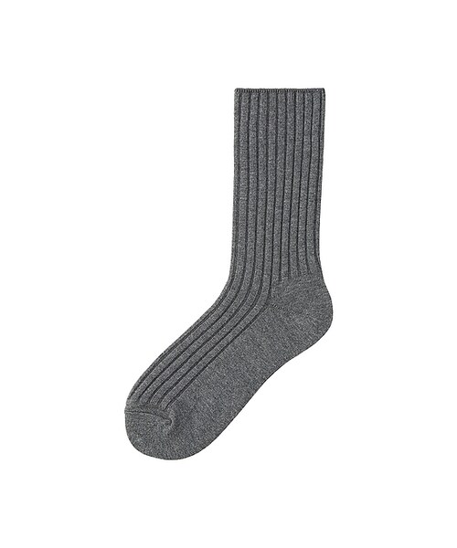 UNIQLO（ユニクロ）の「レギュラーソックス（リブ）（レギンス/スパッツ・レディース・NAVY 69/WHITE 00/BLACK 09/DARK GRAY 08・フリー）」の3枚目の写真