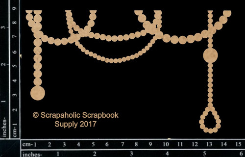 Scrapaholics - Laser Cut Chipboard - Pearl Dangle Border (S50947)