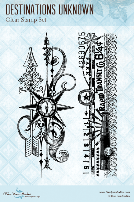 Blue Fern Studios - Clear Stamp - Passages - Destinations Unknown (131677)