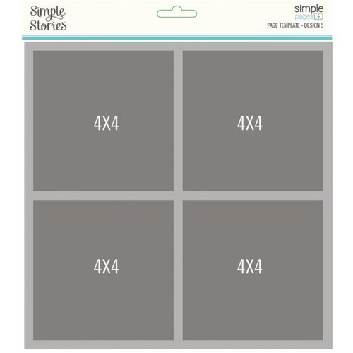 Simple Stories - Simple Pages Page Template - (1) 4-4"X4" - SPT15831