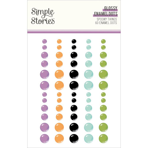 Simple Stories - Glossy Enamel Dots 60/Pkg - Scary Things - 24922