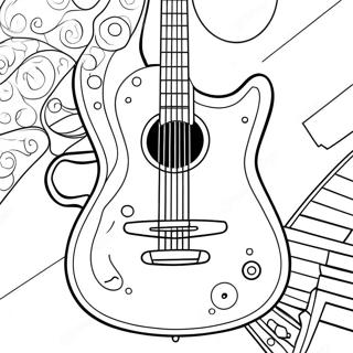 Guitarra Páginas Para Colorir